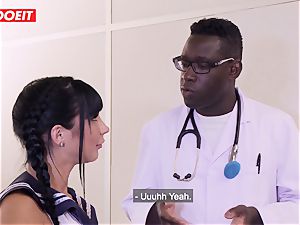 busty school dame anal invasion pounded by physician and principal